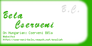 bela cserveni business card