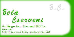 bela cserveni business card